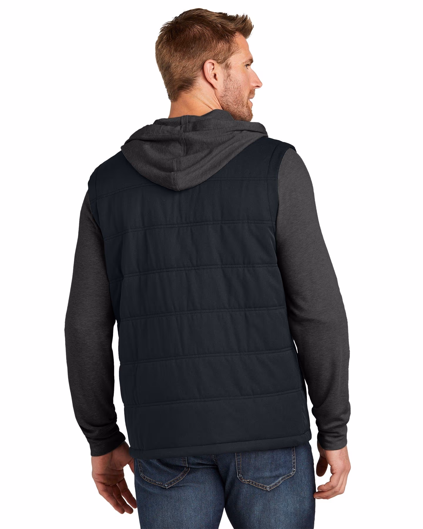 Custom TravisMathew Tides Up Hooded Jacket, Black/ Black Heather