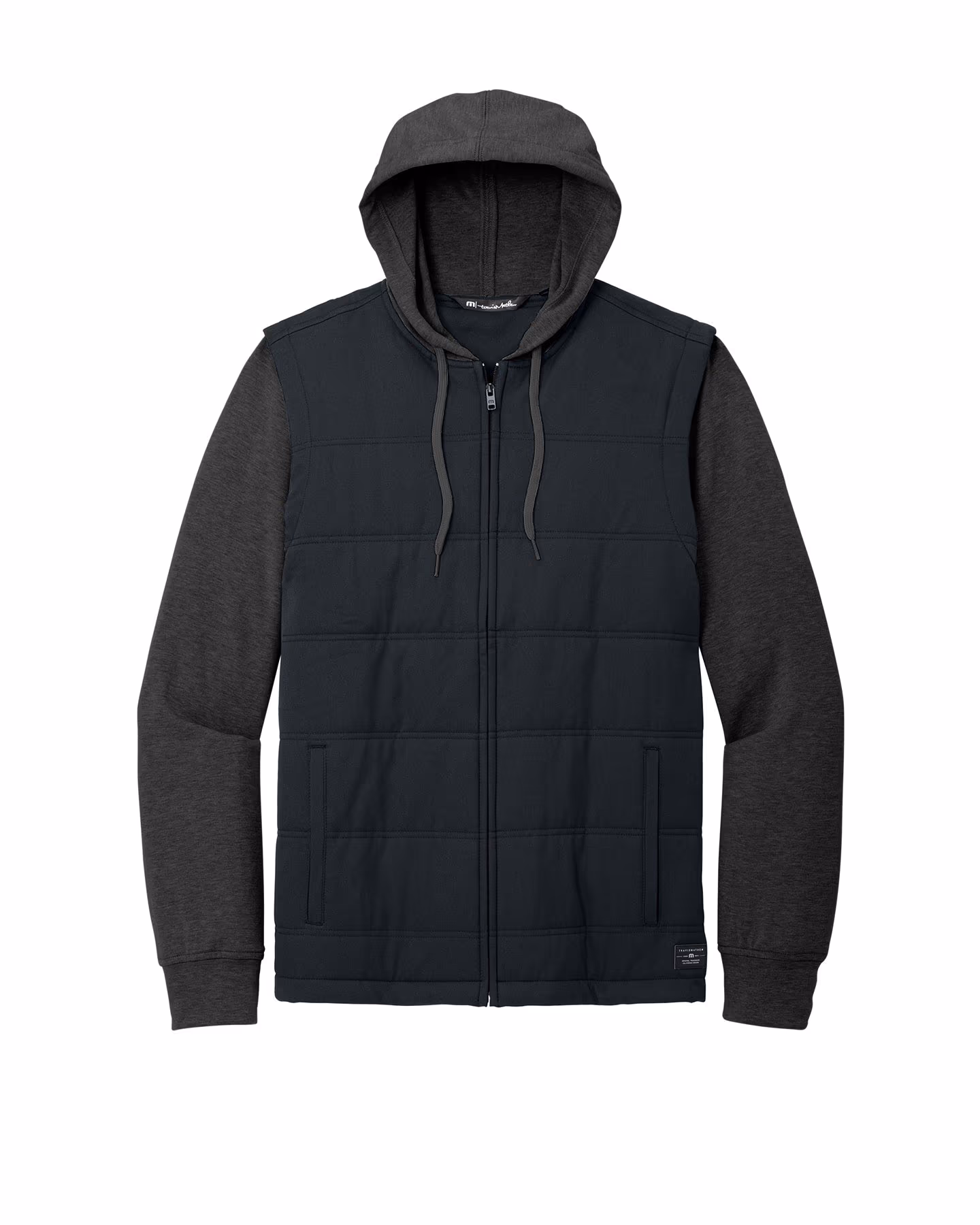 Custom TravisMathew Tides Up Hooded Jacket TM1MZ336 - Black/ Black Heather - 5