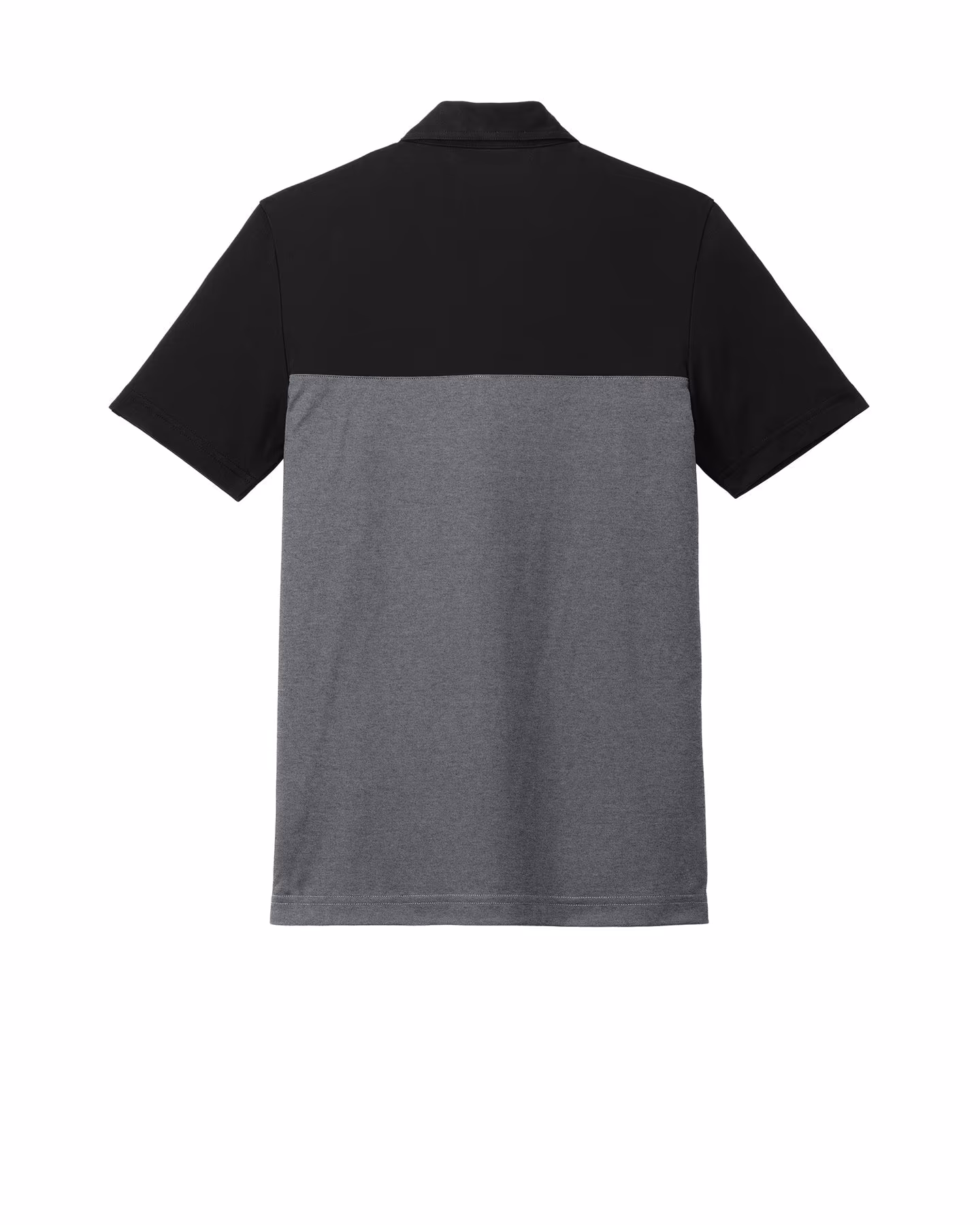 Custom TravisMathew Sunset Blocked Polo, Black/ Dark Grey Heather