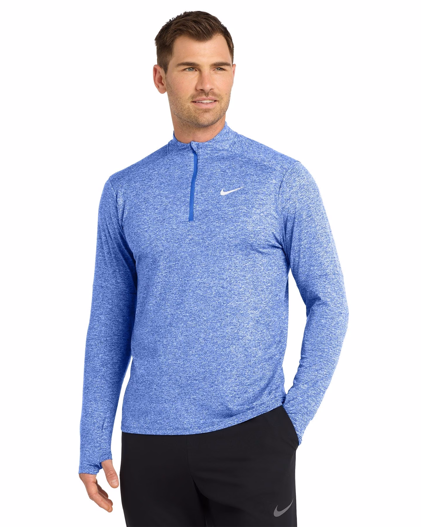 Custom Nike Dri-FIT Element 1/2-Zip Top NKDH4949 - Royal Heather