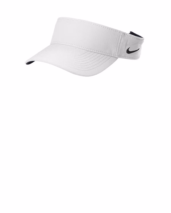 Custom Nike Dri-FIT Team Performance Visor - White