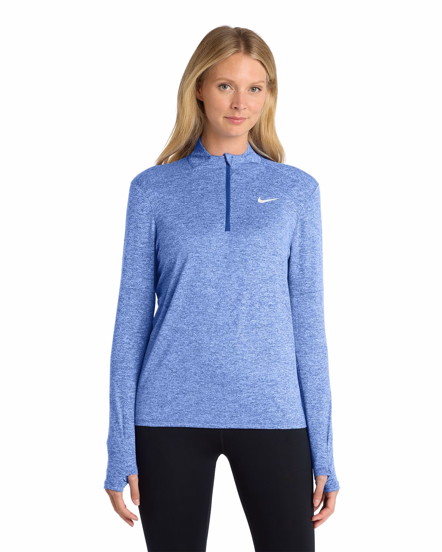 Custom Nike Women's Dri-FIT Element 1/2-Zip Top NKDH4951 - Royal Heather