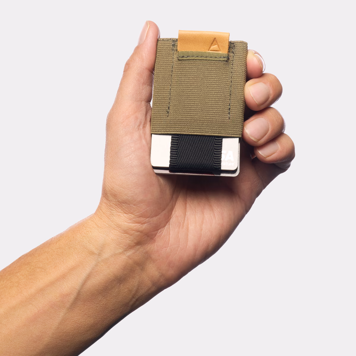 Olive With Leather Tab - Nomatic Wallet