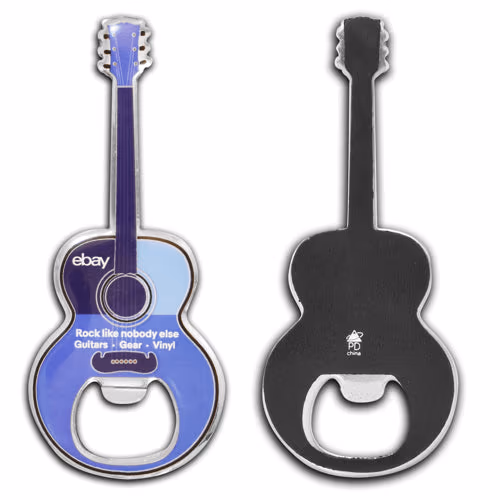 Custom Guitar-Shaped Bottle Opener, Magnetic Back