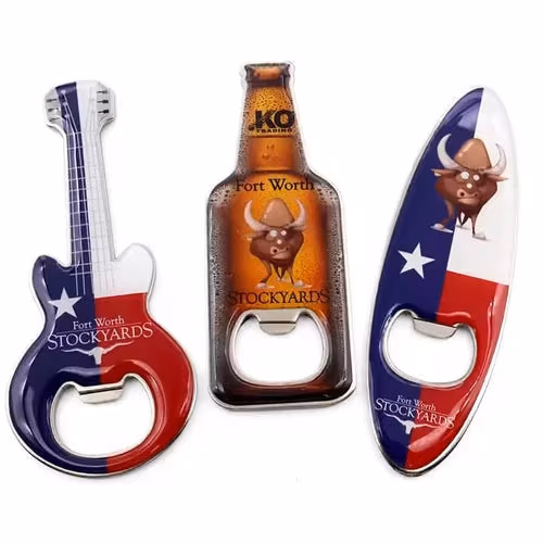 Guitar-Shaped Bootle Opener, Magnetic Back