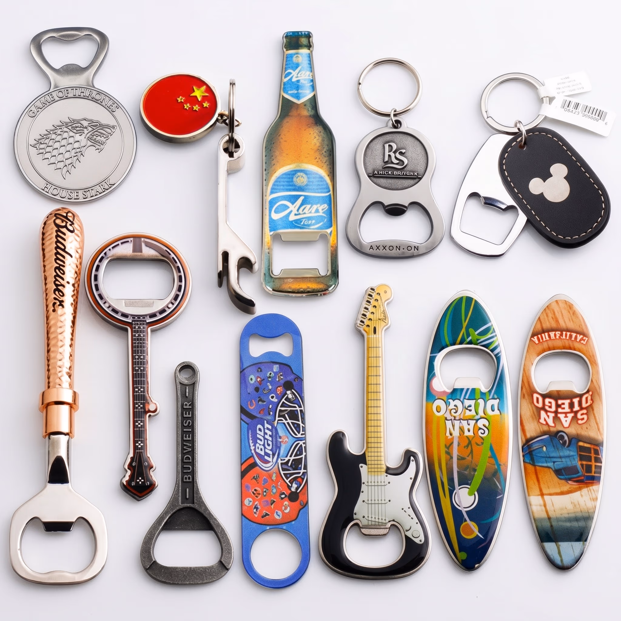 Guitar-Shaped Bootle Opener, Magnetic Back
