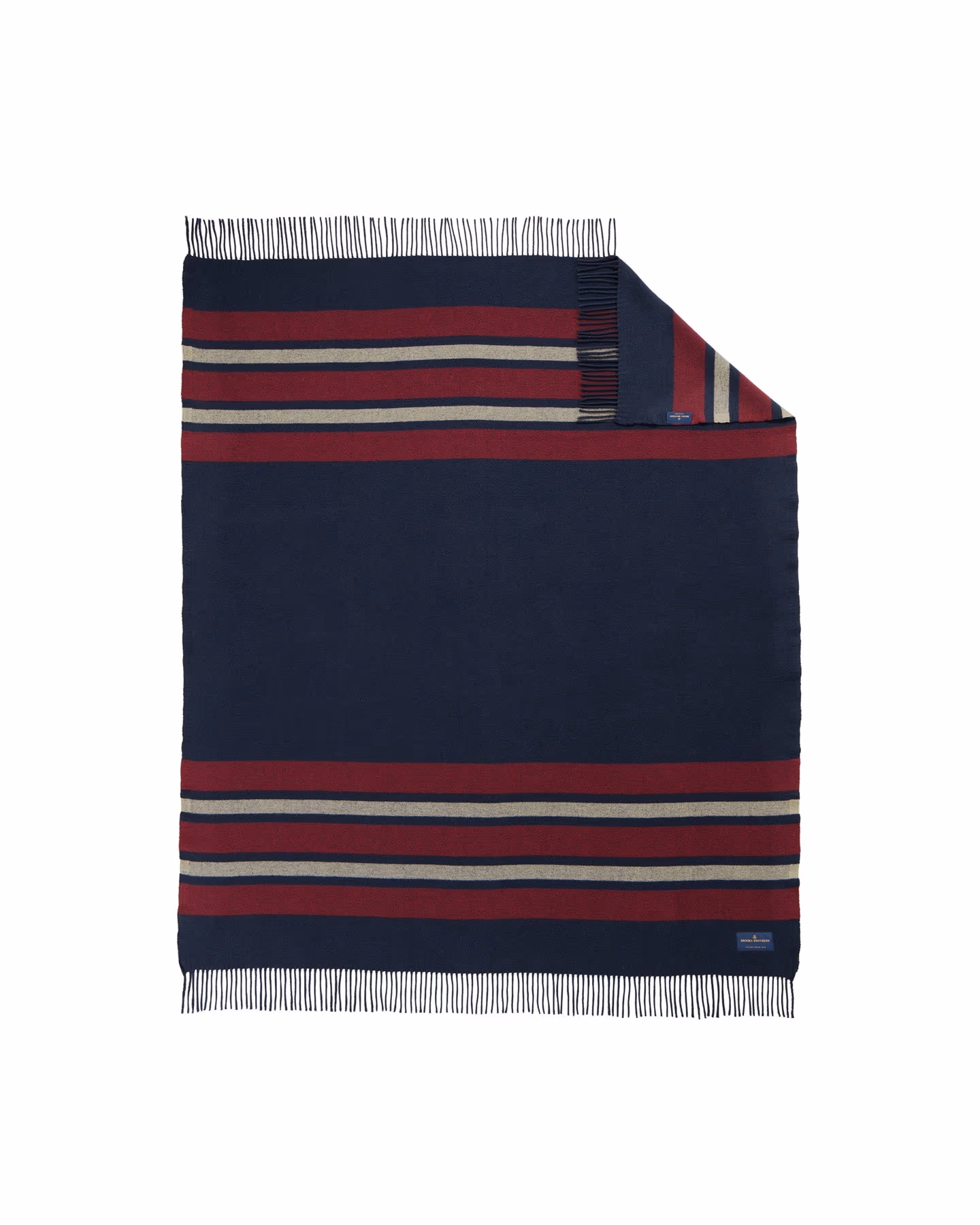 Custom Navy Blazer/ Ruby Wine/ Camel - Brooks Brothers Heritage Blanket