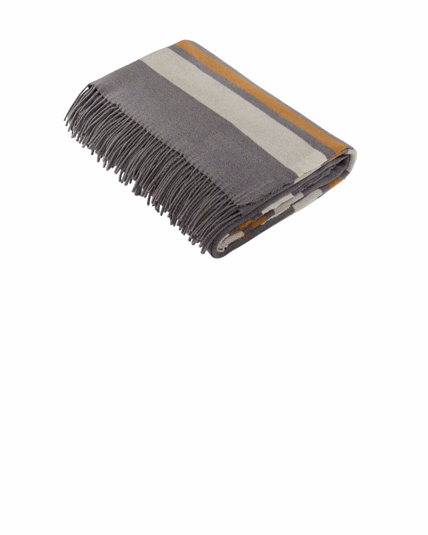 Custom Shadow Grey/ Marshmallow/ Tan - Brooks Brothers Heritage Blanket