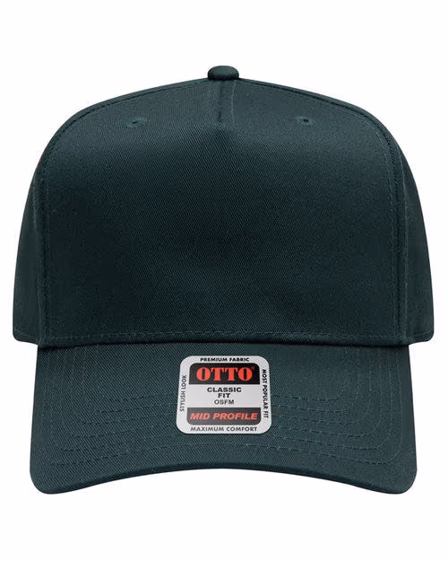 Custom OTTO CAP® 5-Panel Mid Profile Baseball Cap, Charcoal