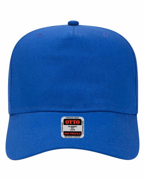 Custom OTTO CAP® 5-Panel Mid Profile Baseball Cap, Navy