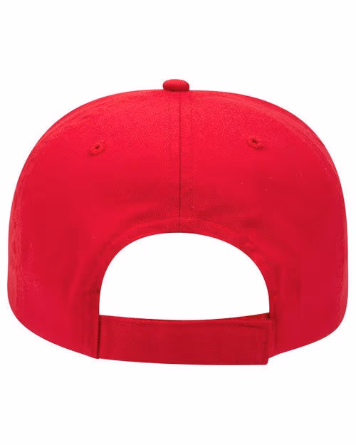 Custom OTTO CAP® 5-Panel Mid Profile Baseball Cap, Red