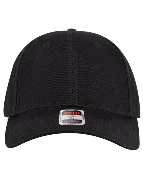 Custom OTTO CAP® 6-Panel Low Profile Baseball Cap, Black