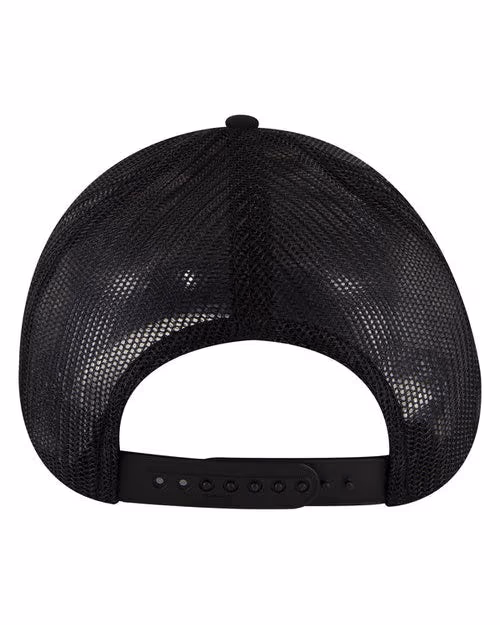 Custom OTTO CAP® 6-Panel Low Profile Mesh Back Trucker Hat, Black