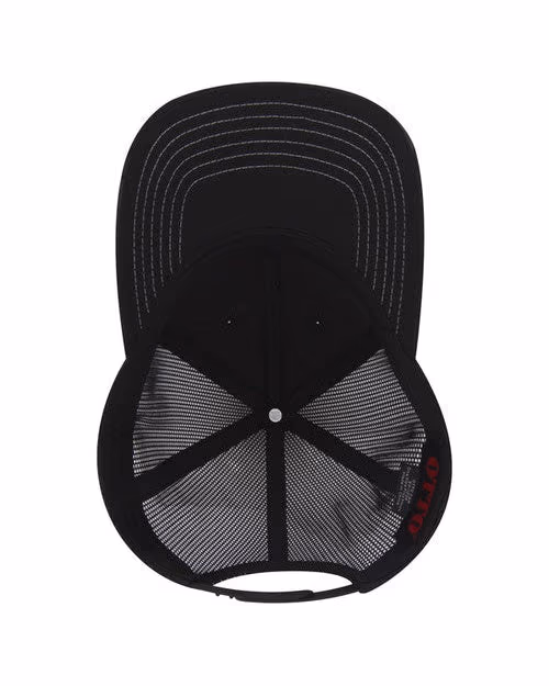 Custom OTTO CAP® 6-Panel Low Profile Mesh Back Trucker Hat, Black