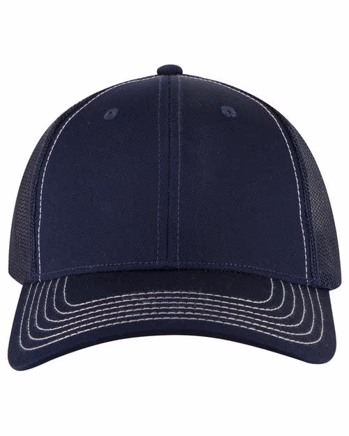 Custom OTTO CAP® 6-Panel Low Profile Mesh Back Trucker Hat, Black