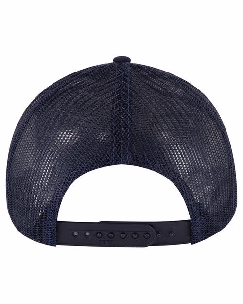Custom OTTO CAP® 6-Panel Low Profile Mesh Back Trucker Hat, Black