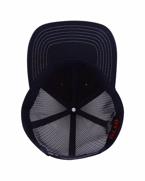 Custom OTTO CAP® 6-Panel Low Profile Mesh Back Trucker Hat, Black