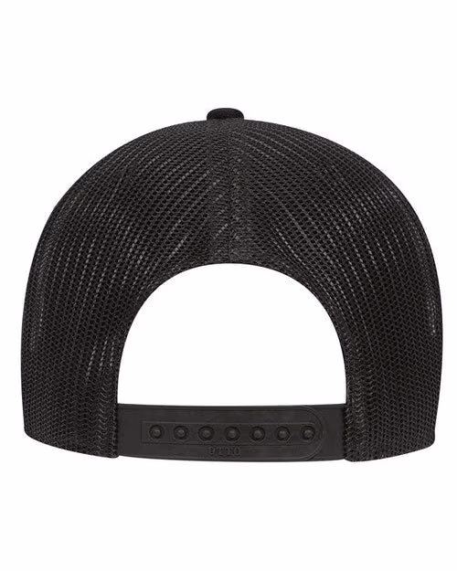 Custom OTTO CAP® 6-Panel Low Profile Mesh Back Trucker Hat, Black