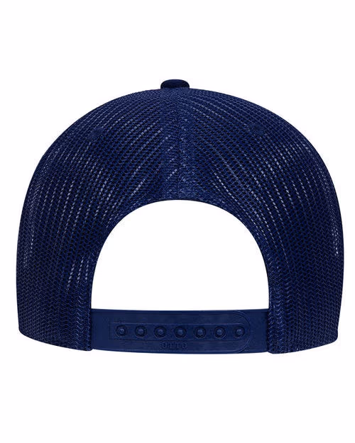 Custom OTTO CAP® 6-Panel Low Profile Mesh Back Trucker Hat, Black