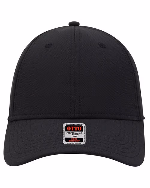 Custom OTTO CAP® UPF 50+ 6-Panel Low Profile Baseball Cap, Black
