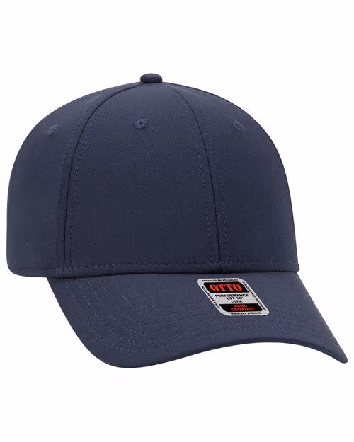Custom OTTO CAP® UPF 50+ 6-Panel Low Profile Baseball Cap, Black