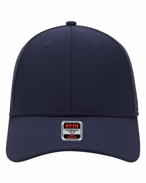 Custom OTTO CAP® UPF 50+ 6-Panel Low Profile Baseball Cap, Black