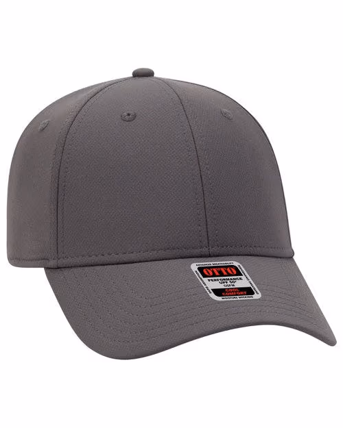 Custom OTTO CAP® UPF 50+ 6-Panel Low Profile Baseball Cap, Charcoal, front view