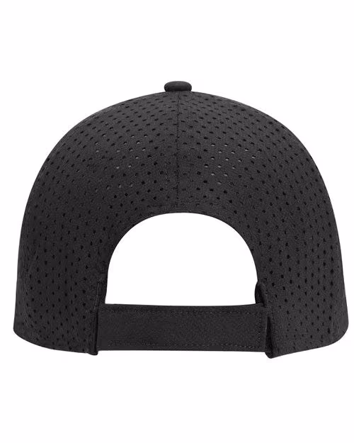 Custom OTTO CAP® UPF 50+ 6-Panel Low Profile Baseball Cap, Black
