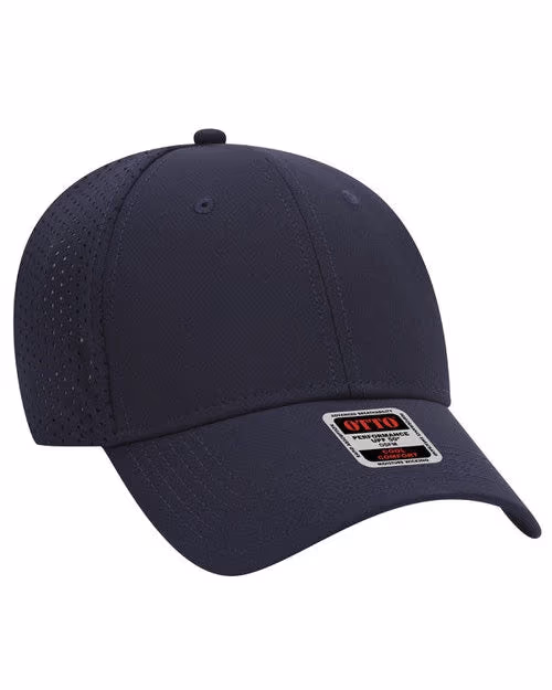 Custom OTTO CAP® UPF 50+ 6-Panel Low Profile Baseball Cap, Black