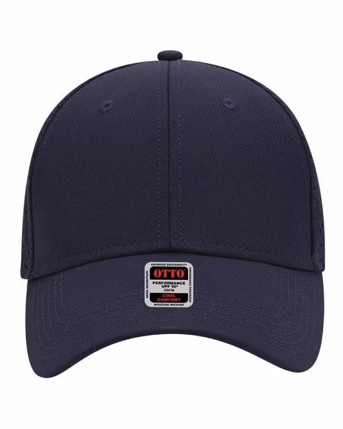 Custom OTTO CAP® UPF 50+ 6-Panel Low Profile Baseball Cap, Black