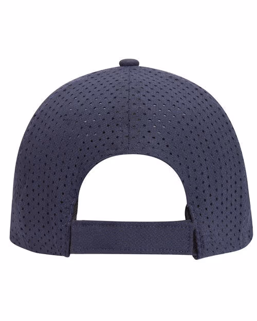 Custom OTTO CAP® UPF 50+ 6-Panel Low Profile Baseball Cap, Black