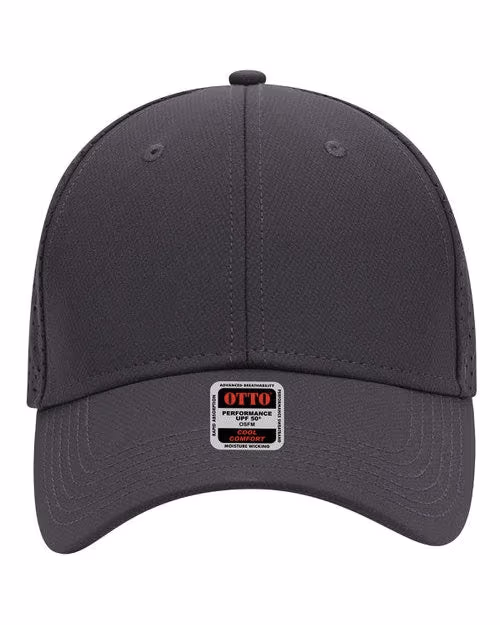 Custom OTTO CAP® UPF 50+ 6-Panel Low Profile Baseball Cap, Charcoal