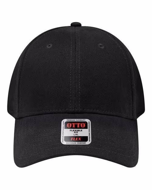 Custom OTTO FLEX 6-Panel Low Profile Baseball Cap, Black