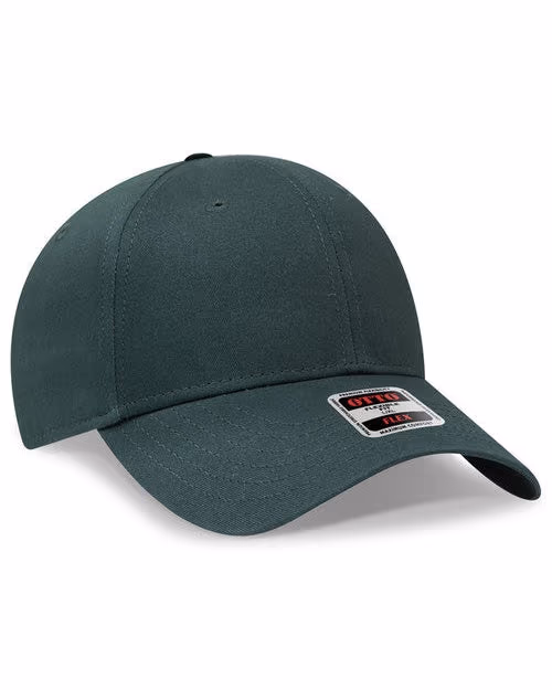 Custom OTTO FLEX 6-Panel Low Profile Baseball Cap, Charcoal, front view