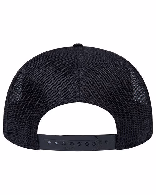 Custom OTTO SNAP 6-Panel Mid Profile Mesh Back Trucker Snapback Hat, Black