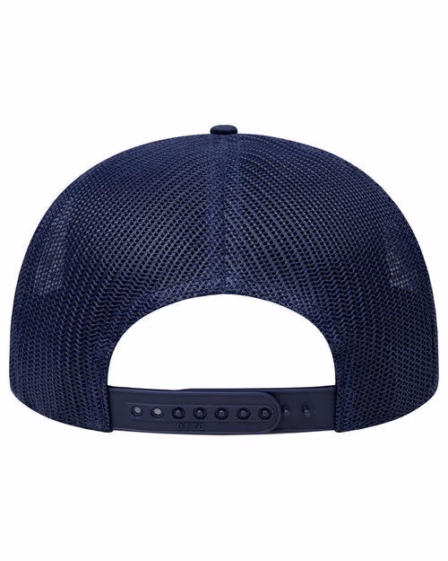 Custom OTTO SNAP 6-Panel Mid Profile Mesh Back Trucker Snapback Hat, Black