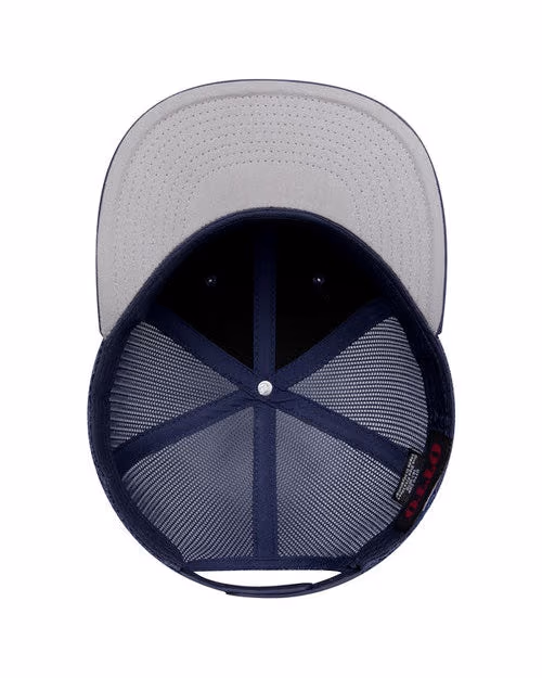 Custom OTTO SNAP 6-Panel Mid Profile Mesh Back Trucker Snapback Hat, Black