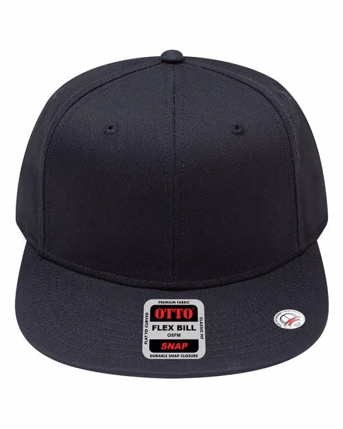 Custom OTTO SNAP® 6-Panel Pro Profile Snapback Hat, Black