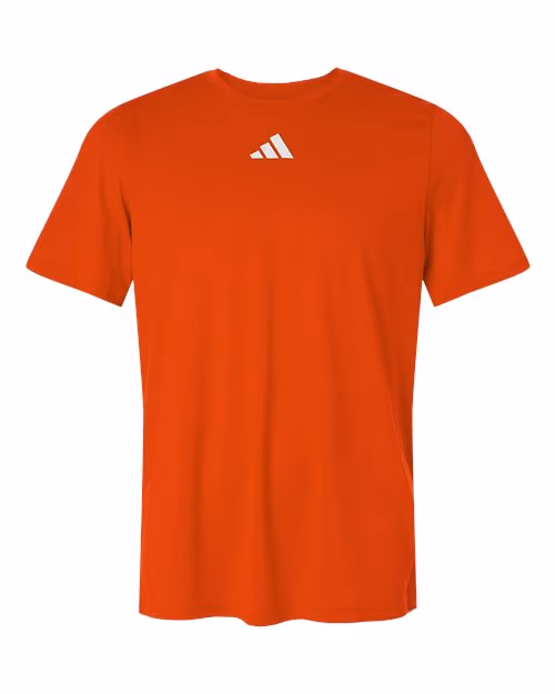 Custom Collegiate Orange/ White - Adidas Men's Pregame T-Shirt