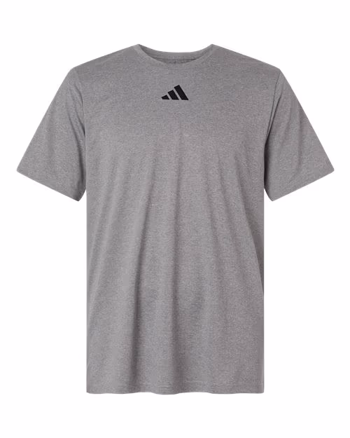 Custom Medium Grey Heather/ Black - Adidas Men's Pregame T-Shirt