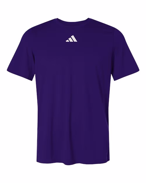 Custom Team Collegiate Purple/ White - Adidas Men's Pregame T-Shirt