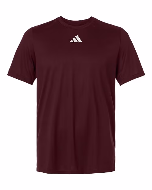 Custom Team Maroon/ White - Adidas Men's Pregame T-Shirt