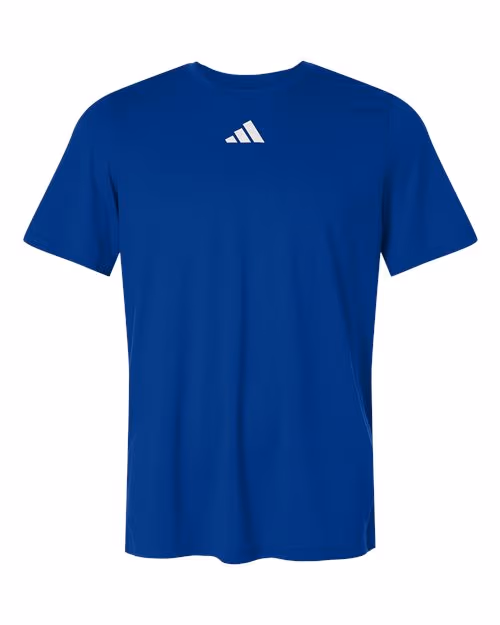 Custom Team Royal Blue/ White - Adidas Men's Pregame T-Shirt