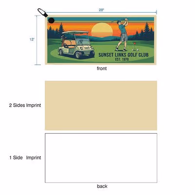 Custom Magnetic Waffle-Weave Pro Golf Towel