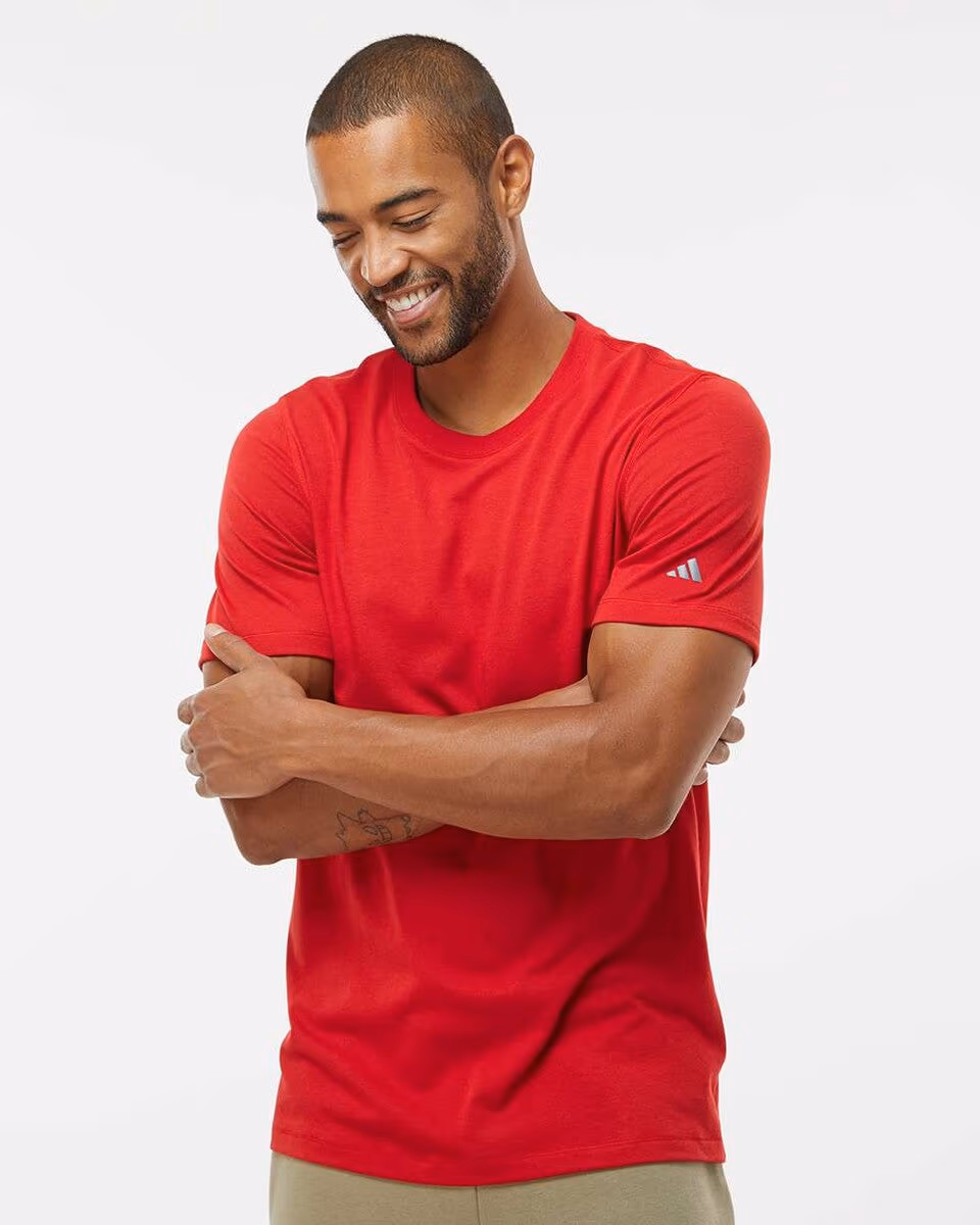 Custom Adidas Men's Blended T-Shirt A556 - Power Red