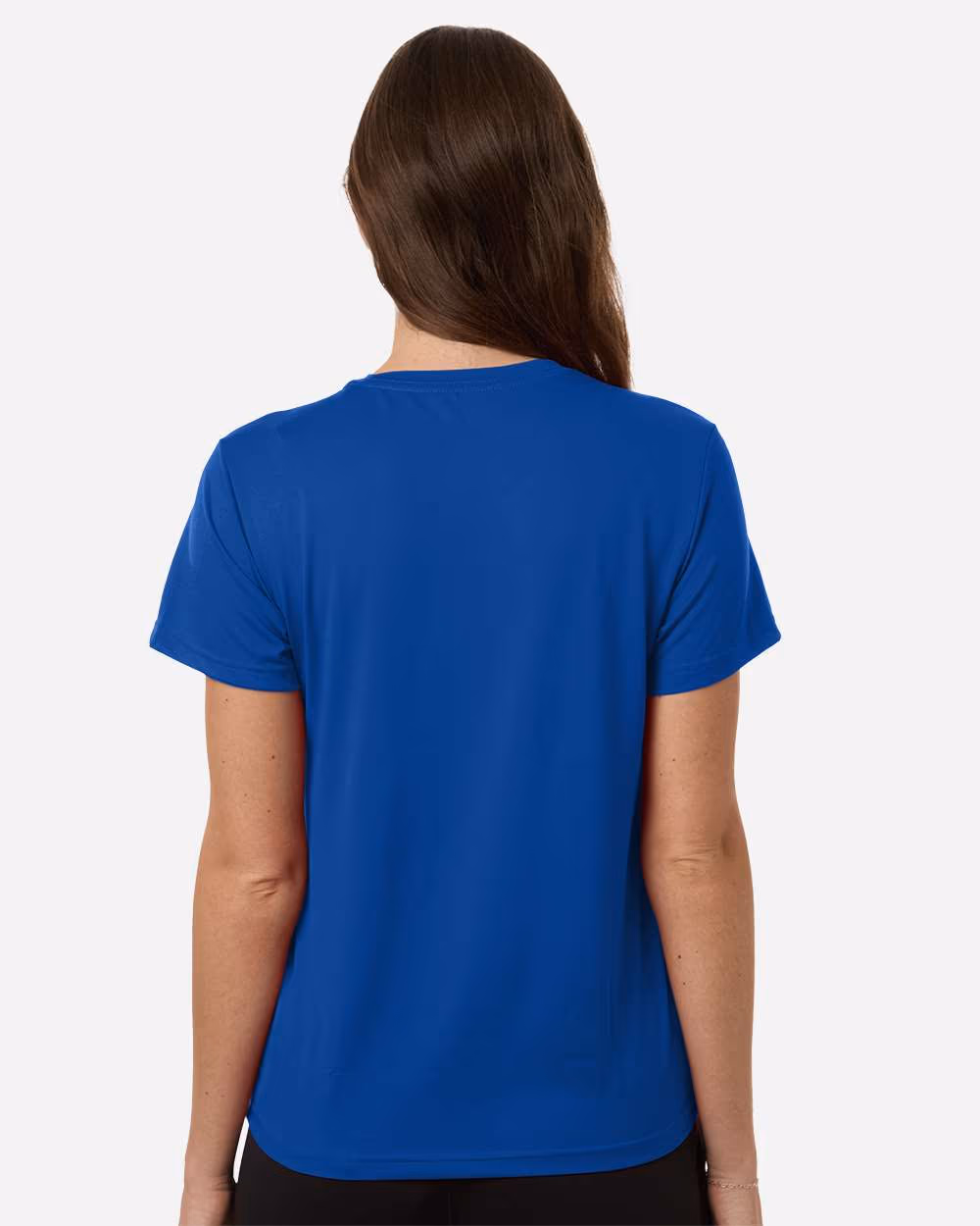Team Royal Blue/ White - Adidas Women's Pregame T-Shirt - Model Back