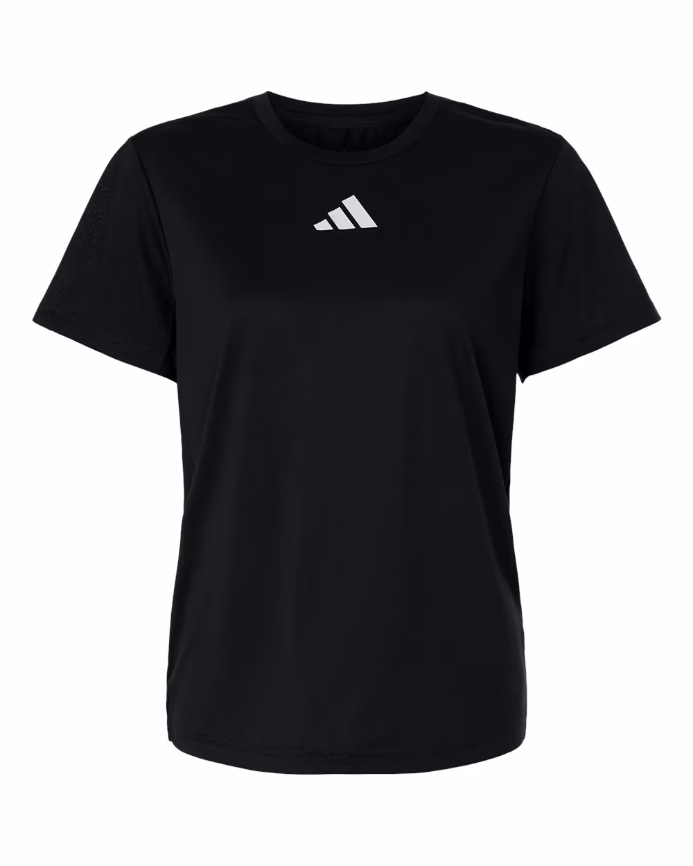 Black/ White - Adidas Women's Pregame T-Shirt - Flat Front