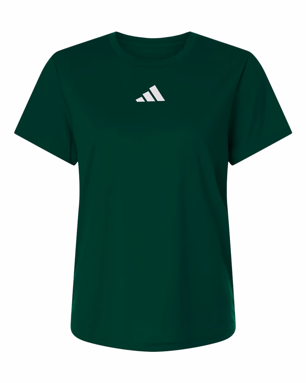 Dark Green/ White - Adidas Women's Pregame T-Shirt - Flat Front