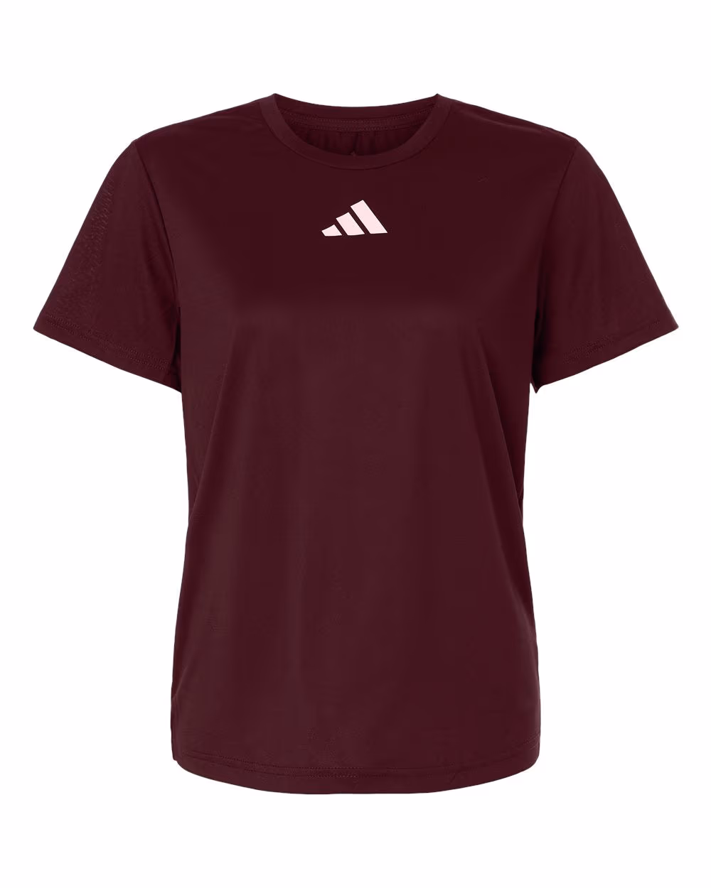 Team Maroon/ White - Adidas Women's Pregame T-Shirt - Flat Front