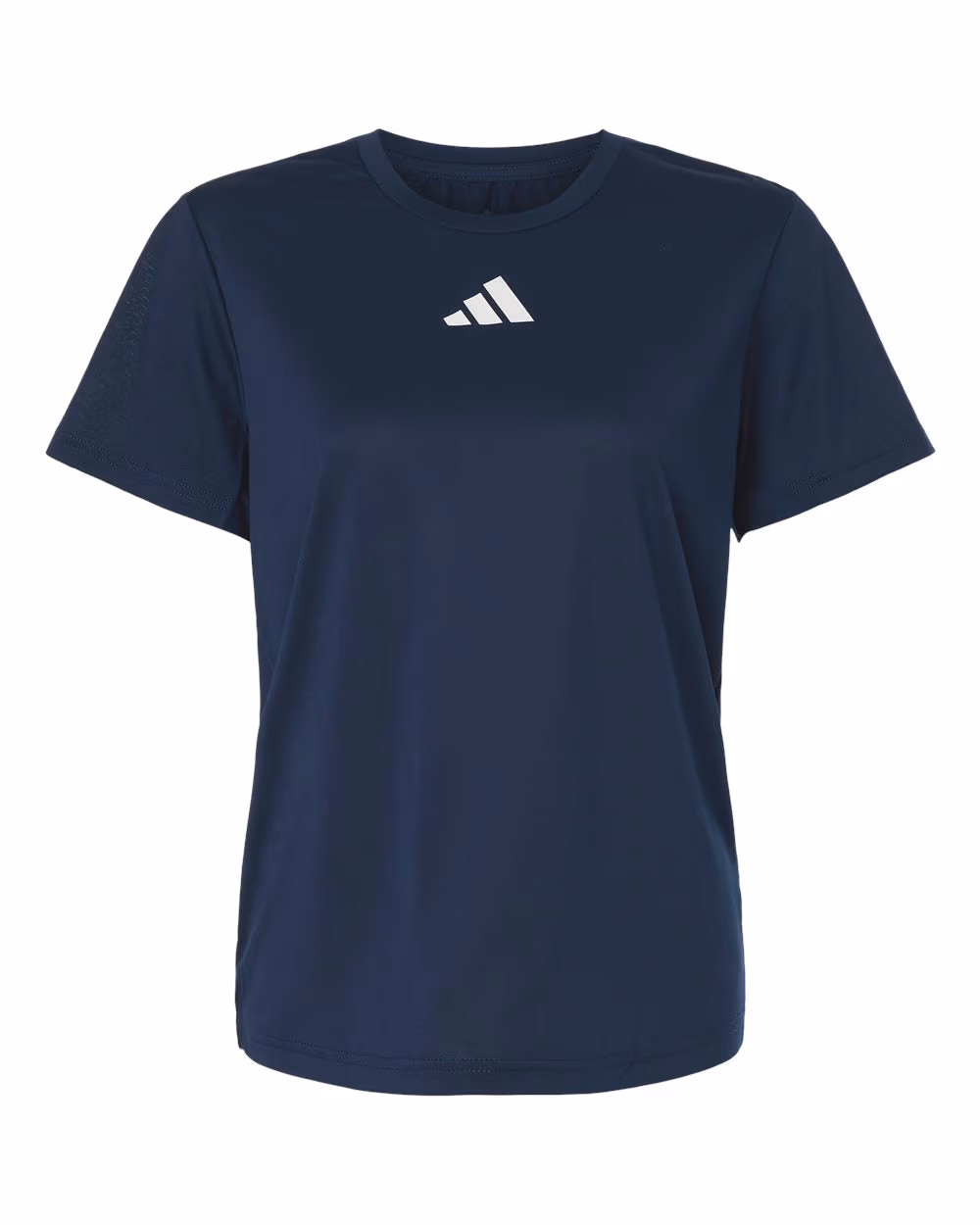 Team Navy Blue/ White - Adidas Women's Pregame T-Shirt - Flat Front